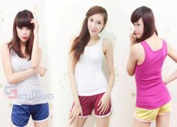 Combo quần short và áo ba lỗ nữ giá chỉ có 65.000đ, năng động, trẻ trung mang lại sự thoải mái và thoáng mát cho ngày hè.