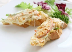 [Chế biến]-Bánh mì nhồi rau củ đút lò