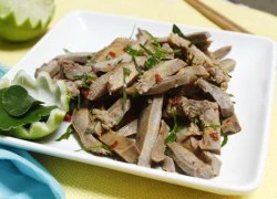 [Chế biến]-Lưỡi lợn trộn lá chanh