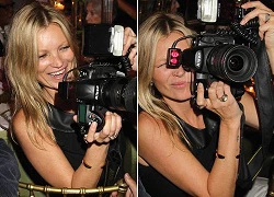 Kate Moss nhí nhảnh tập làm paparazzi