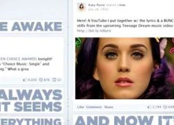 Katy Perry tung video &#8220;độc&#8221; mang phong cách Timeline Facebook