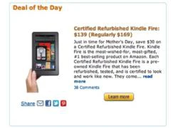 Kindle Fire hàng 'refurbished' giá chỉ 139 USD