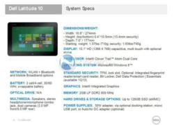Lộ diện thông số máy tính bảng chạy Windows 8 của Dell
