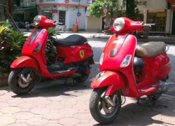 Vespa LX độ phong cách Ferrari độc đáo ở Hà Nội