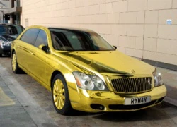 Xe siêu sang Maybach mạ vàng ròng