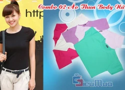 Combo 02 cái áo thun body nữ giá chỉ có 79.000đ, kiểu dáng thời trang, chất liệu thun co giãn 4 chiều tạo cảm giác thoải mái cho người mặc.