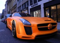 Mercedes SLS AMG độ màu cam ấn tượng