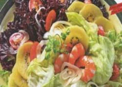 [Chế biến] - Salad trộn tôm sú cà chua