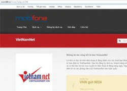 Đọc VietNamNet trên di động được miễn phí 3G MobiFone