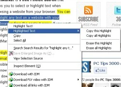 Highlight văn bản ngay trên trình duyệt Firefox