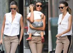 Miranda Kerr gợi cảm dạo phố cùng bé Flynn