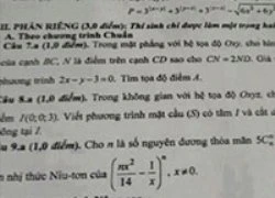 Triệu tập người đưa đề thi Toán lên mạng