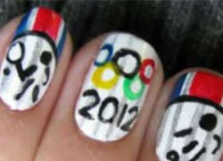 Vẽ nail xinh cổ động Olympic 2012