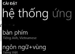 Windows Phone 8 hỗ trợ gõ tiếng Việt