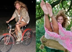 Beyonce khoe ảnh đạp xe đêm, ngồi xích đu