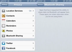 iOS 6 có thể chia sẻ dữ liệu qua Bluetooth