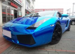 Lamborghini Gallardo xanh Chrome tại Trung Quốc