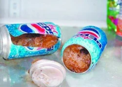 Lon pepsi phát nổ vì cho vào ngăn đá