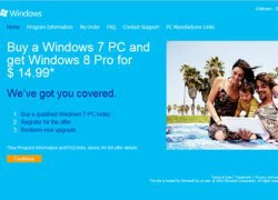 Microsoft bắt đầu cho đặt mua gói nâng cấp lên Windows 8