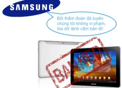 Samsung yêu cầu tòa dỡ lệnh cấm bán tạm thời Galaxy Tab 10.1