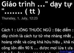 "Sốc" vì "giáo trình" dạy... tự sát