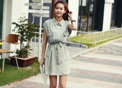 Thanh lịch với shirtdress cho ngày chuyển mùa