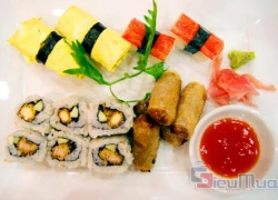 Thỏa sức ăn uống tại Nhà Hàng MV Sushi giá chỉ có 68.000đ, không gian sang trọng; được thiết kế theo kiểu nhà hàng Nhật.