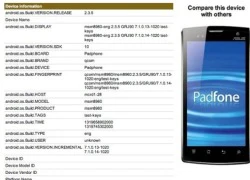 Asus Padfone 2 lộ cấu hình