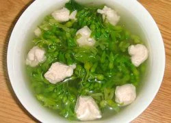 [Chế biến] - Canh hoa thiên lý giò sống