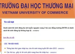 ĐH Thương mại trả hồ lại hồ sơ xét tuyển cho hàng loạt thí sinh