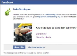 Làm quen với chức năng Offers của Facebook fanpage