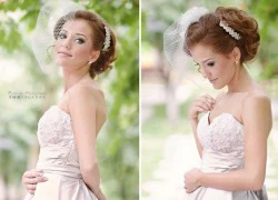 Váy cưới may từ vải Taffeta