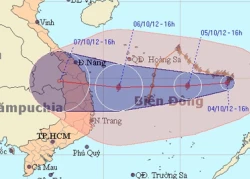 Bão số 7 giật cấp 12, hướng vào vùng biển Quảng Ngãi - Bình Định