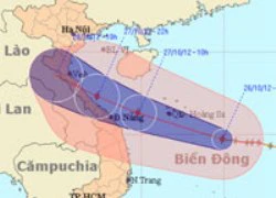 Bão Sơn Tinh đang hướng vào miền Trung