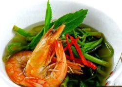 [Chế biến] - Canh chua rau muống tôm tươi