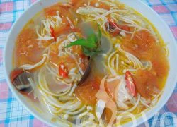 [Chế biến] - Canh ngao nấu nấm