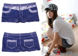 Combo 2 quần Short giả jean nữ giá chỉ có 80.000đ, chất liệu thun co giãn mềm mịn, thoải mái cho mọi cử động.