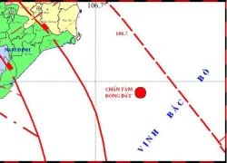 Động đất 3,3 độ Richter ngoài khơi vịnh Bắc bộ