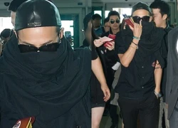 G-Dragon trùm kín mít như "ninja" ngoài sân bay