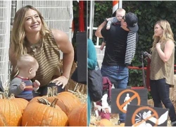 Hilary Duff đưa con trai đi chọn bí ngô Halloween