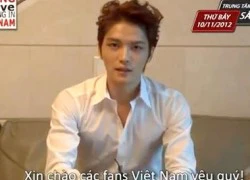 Kim Jaejoong gửi lời chào đến fan Việt Nam