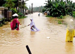 Mưa trên diện rộng, lũ các sông miền Trung đang lên