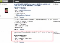 Sẽ có Google Nexus 7 phiên bản 32GB?