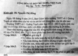 Trường ưu tiên con, cháu ruột của giáo viên vào lớp chọn, phụ huynh bức xúc