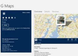 Ứng dụng bản đồ phong cách Modern UI của Google trên Windows 8