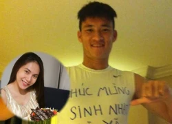 Công Vinh viết lời mừng sinh nhật Thủy Tiên trên áo