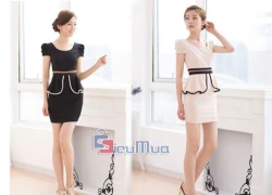 Đầm peplum công sở giá chỉ có 145.000đ, chất liệu thun poly mềm mịn, co giãn tốt, thoáng mát cho người mặc.