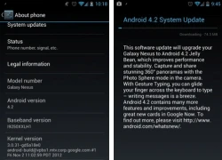 Galaxy Nexus là smartphone đầu tiên lên Android 4.2 Jelly Bean