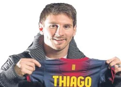 Messi "xí phần" áo đấu cho Thiago