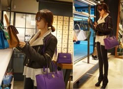 Sung Yuri lộ chân dài miên man khi đi shopping